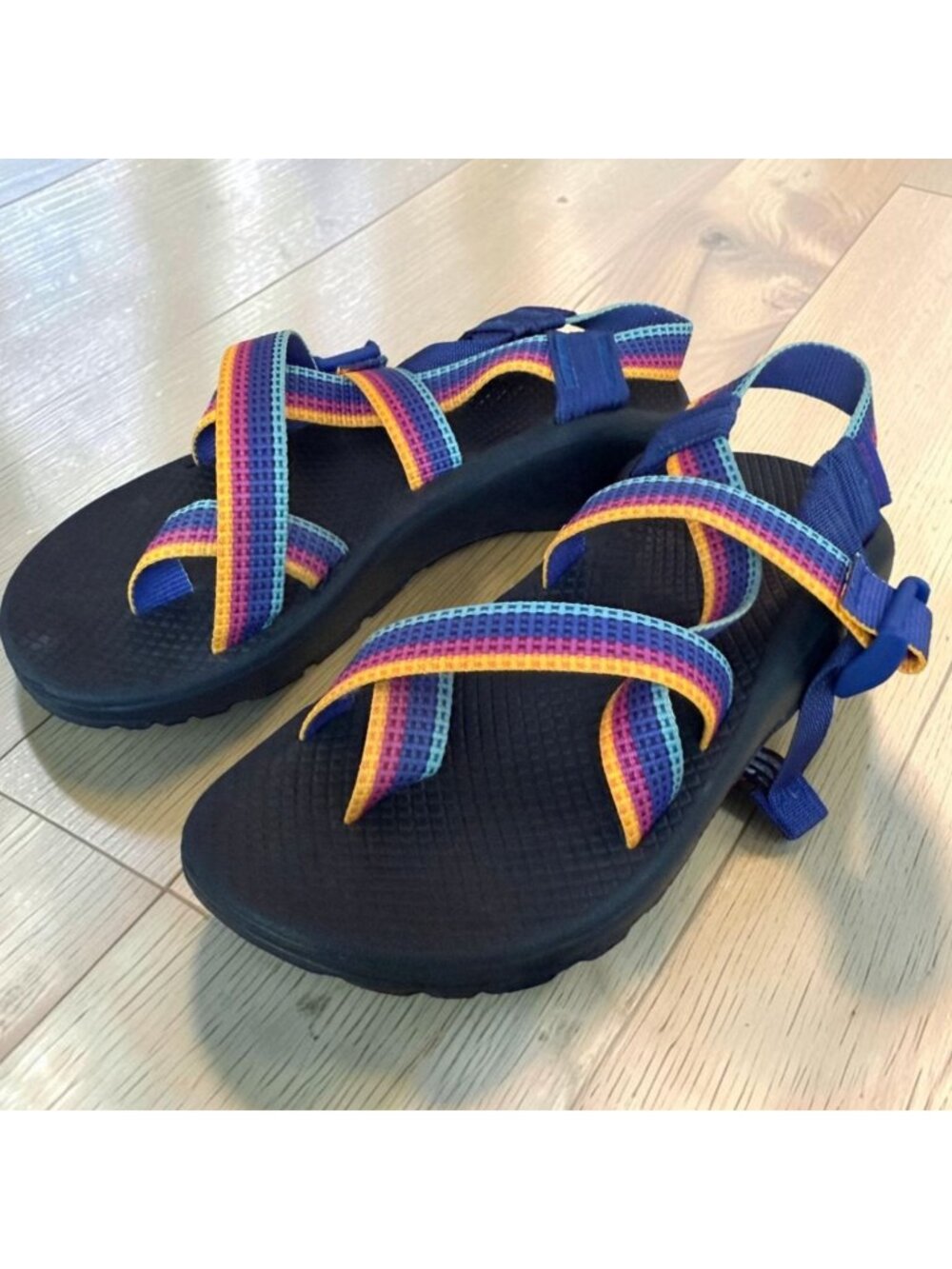 Chaco Z/Cloud 2 Women's 7 Tetra Sunset Sport Sandals Toe Loop Hiking Comfort
